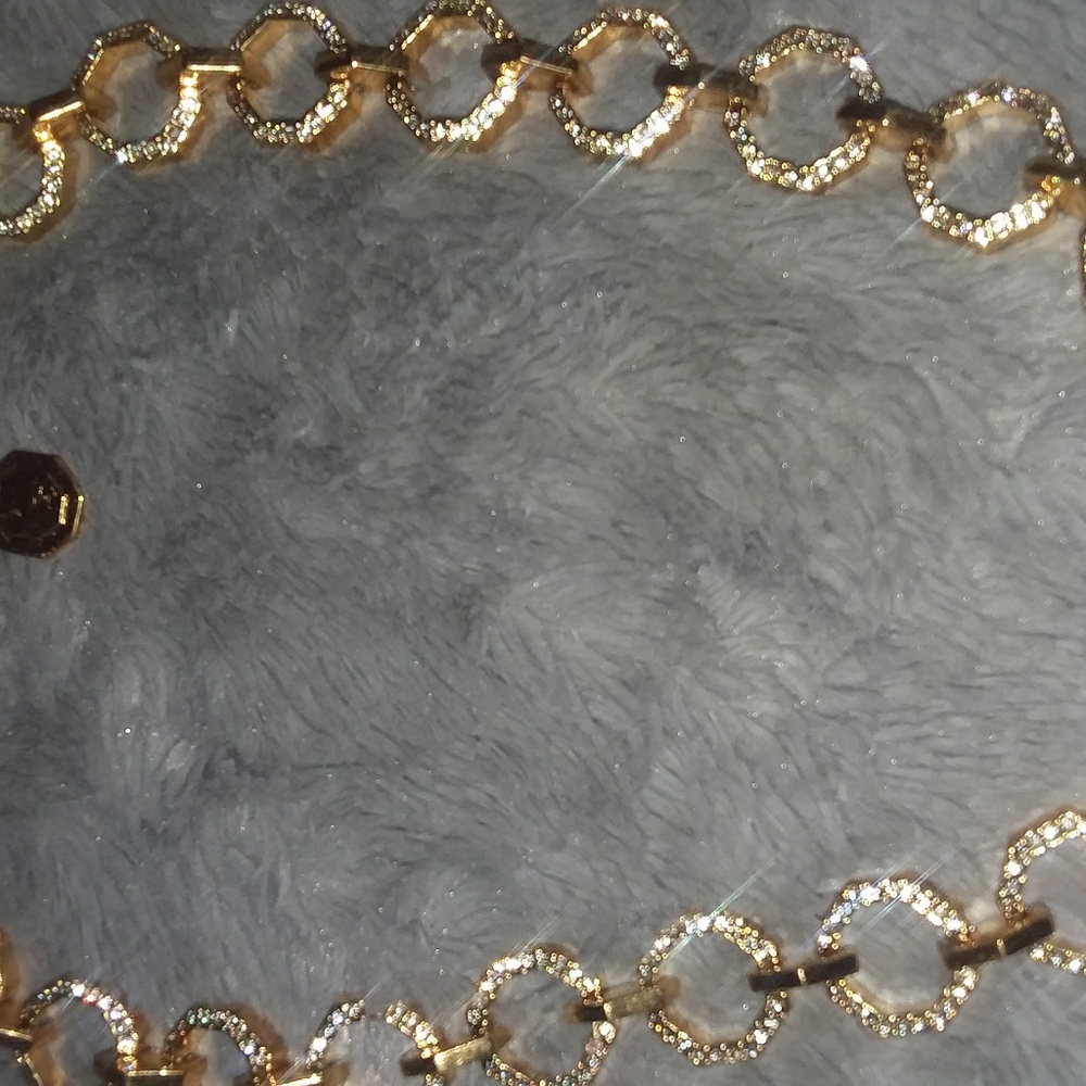 LC gold necklace with matching bracelet